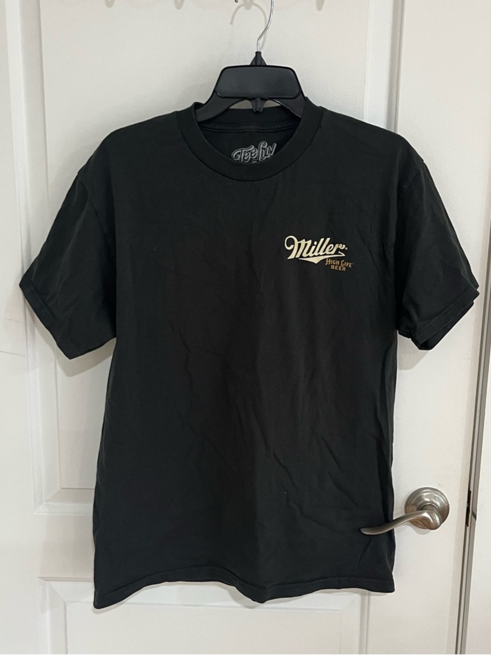 Miller High Life Charcoal Grey Short-Sleeve Logo T-Shirt - Men's